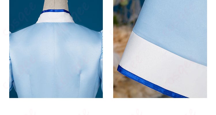 レイン コスプレ衣装 背面とスカートのディテール 流れるようなスカートのデザイン