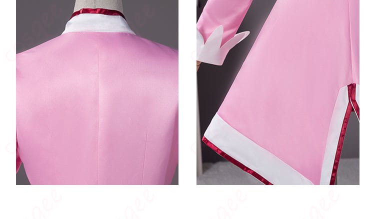 ふたご姫ファインコスプレ衣装の背面と衣裾の装飾。完璧な仕上がりの背面デザイン。