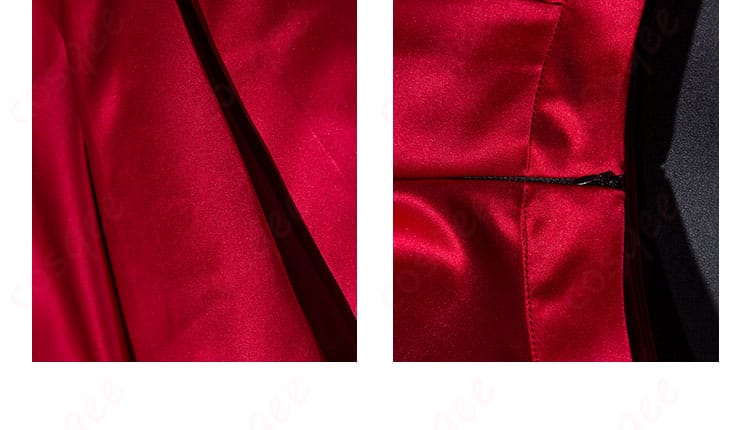 ファインのコスプレ衣装のスカートと衣装のチェーン装飾。全体のアクセントとなるデザイン。