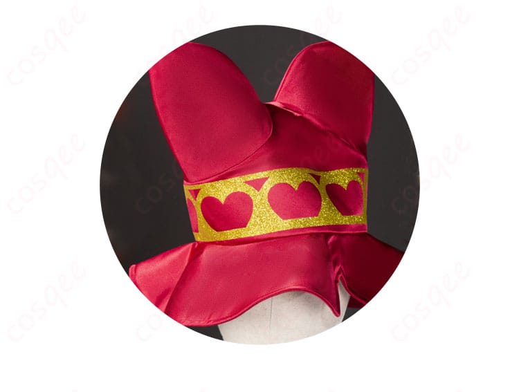 ファインの帽子のデザイン詳細。衣装の大切なアクセサリー。