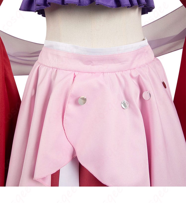 猫猫(マオマオ)コスプレ衣装のスカート装飾の細部。華やかなデザインがキャラクターの魅力を引き立てます。