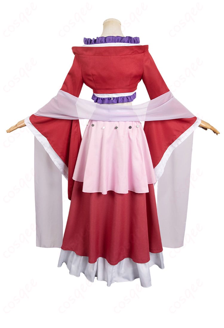 猫猫(マオマオ)コスプレ衣装の背面画像。後ろのデザインと披帛の流れを確認できます。