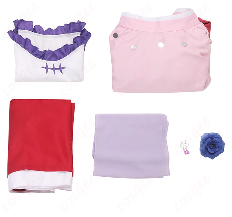 猫猫(マオマオ)コスプレ衣装の全体セット内容画像。服、耳飾り、髪飾りが揃った完全なセット。