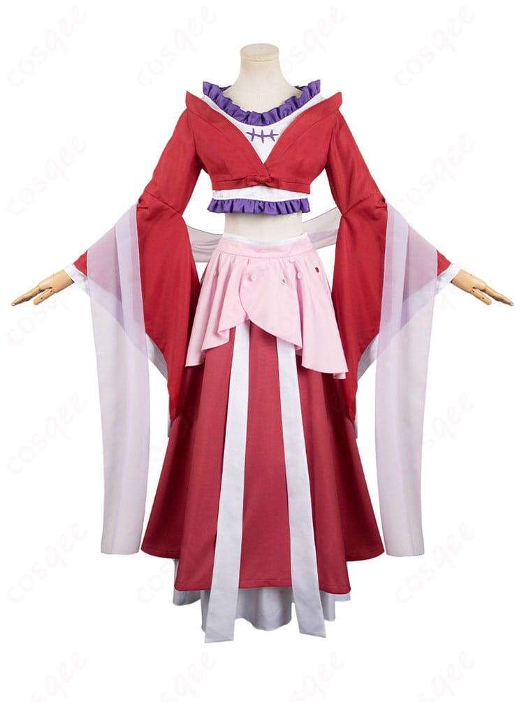 薬屋のひとりごと 猫猫(マオマオ)コスプレ衣装の正面画像。上着とスカートのデザインを詳しく見ることができます。