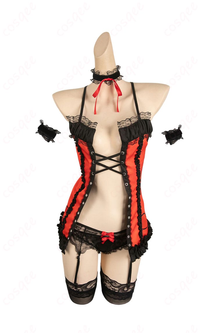 デート・ア・ライブ 時崎狂三 コスプレ衣装の正面画像。高品質なランジェリーVer。