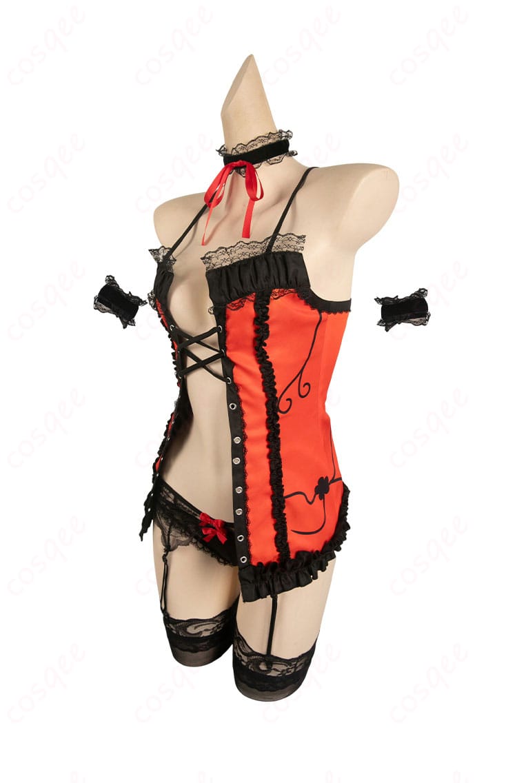 デート・ア・ライブ 時崎狂三 コスプレ衣装の側面画像。美しいデザインとディテールが特徴。