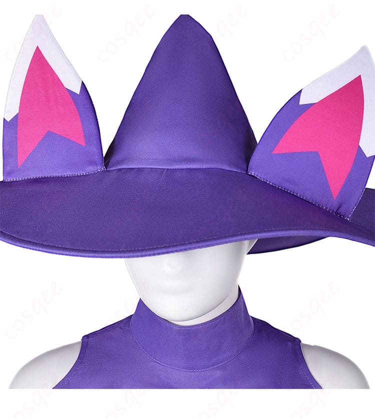 クレメーオ コスプレ衣装の帽子の装飾ディテール。キャラクターの個性を引き立てるアクセサリー。