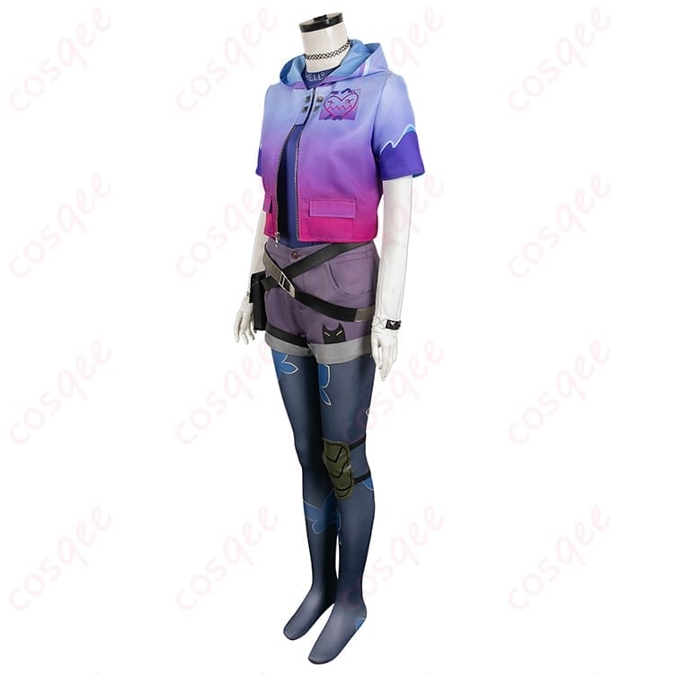 VALORANT クローヴ コスプレ衣装 ストリート感とダークさを両立し小物まで充実 - 2枚目の画像