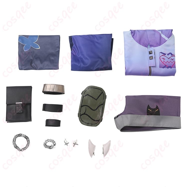 VALORANT クローヴ コスプレ衣装 ストリート感とダークさを両立し小物まで充実 - 6枚目の画像