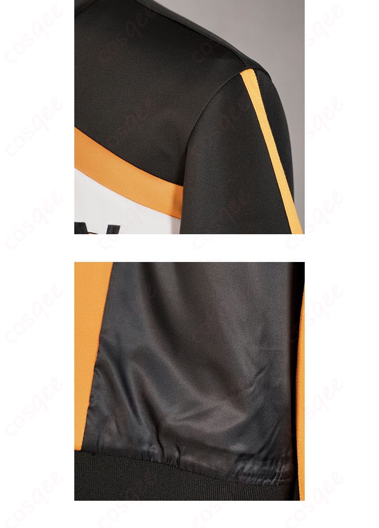 ナツキ・スバル コスプレ衣装の肩袖と衣裾のディテール。細部までこだわりが感じられます。