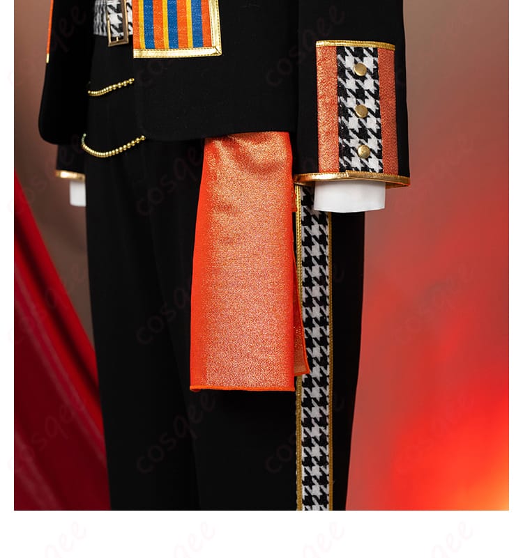 衣装の上衣とズボンのディテール、トリップ衣装を忠実に再現