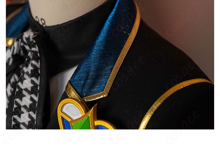 衣装の衣領部分の装飾、丁寧に仕上げられたデザイン