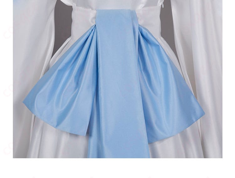 九条和音 コスプレ衣装(神化衣装)の腰背面に施されたブルーの装飾、精巧なディテール。