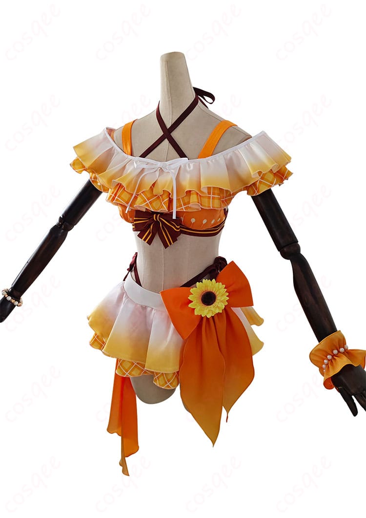 ラブライブ! 高坂穂乃果 コスプレ衣装 斜めからのサイドビュー。細部まで丁寧に作られた水着衣装をチェック!高坂穂乃果コスプレ衣装通販、COSCLT。