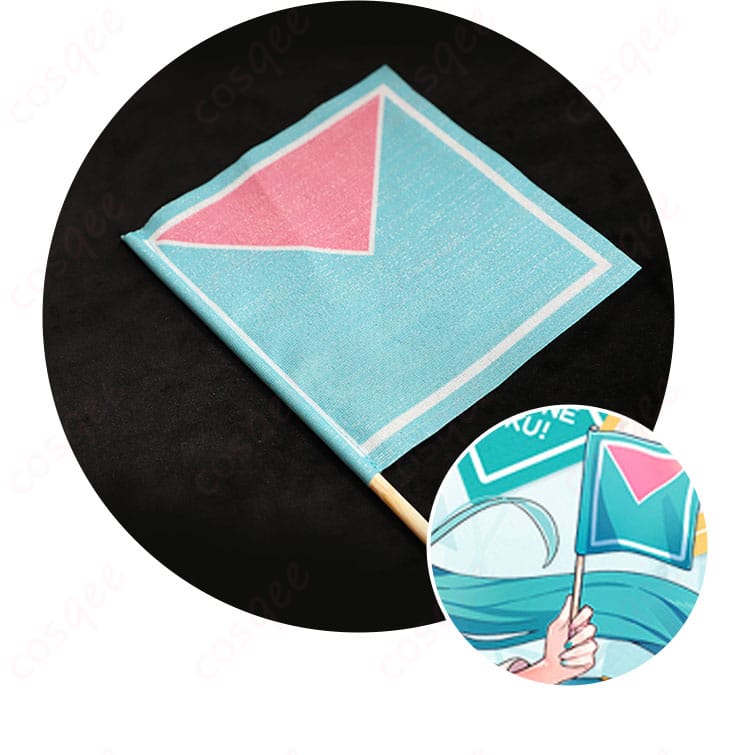 初音ミク コスプレ衣装 ファンファントリップ 小旗アクセサリーの細部