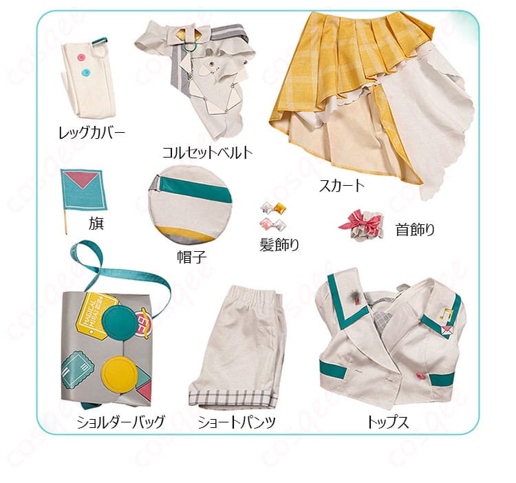 初音ミク コスプレ衣装 ファンファントリップ セット内容の展示