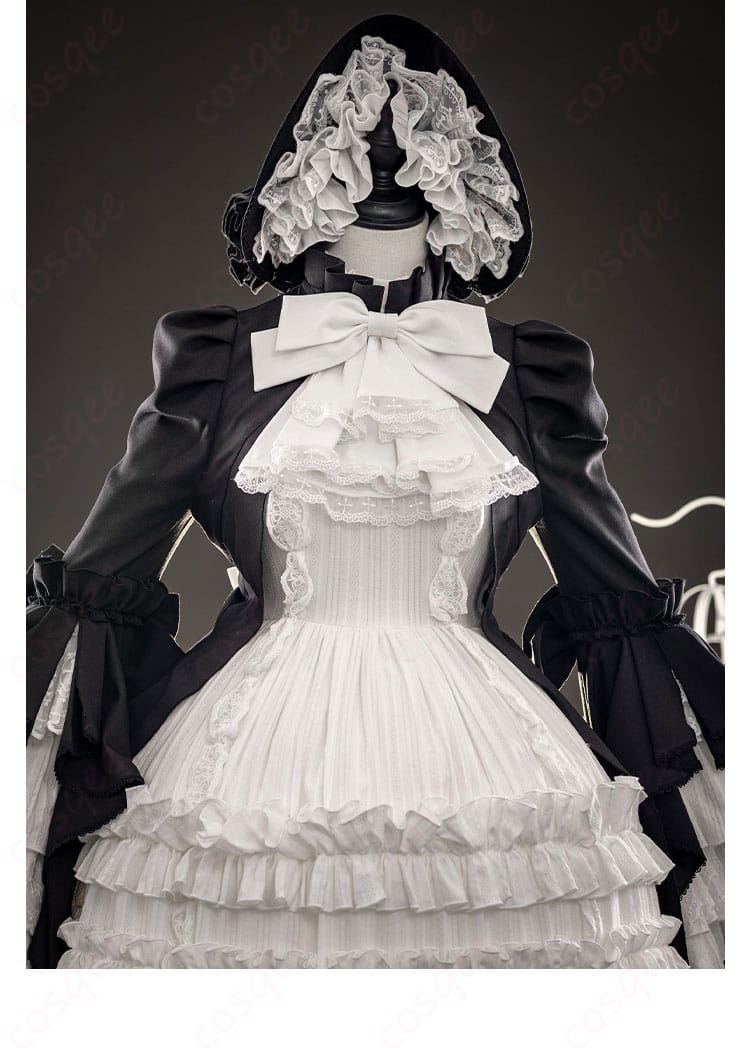 ゴスロリドレス上部の装飾、ヴィクトリカ・ド・ブロワの特徴的なディテール。