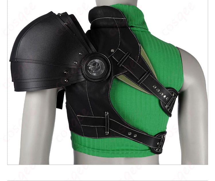 ユフィ・キサラギのコスプレ衣装の背面装飾部分の詳細画像。