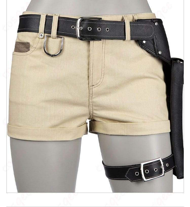 ユフィ・キサラギコスプレ衣装の腰帯部分の装飾詳細。