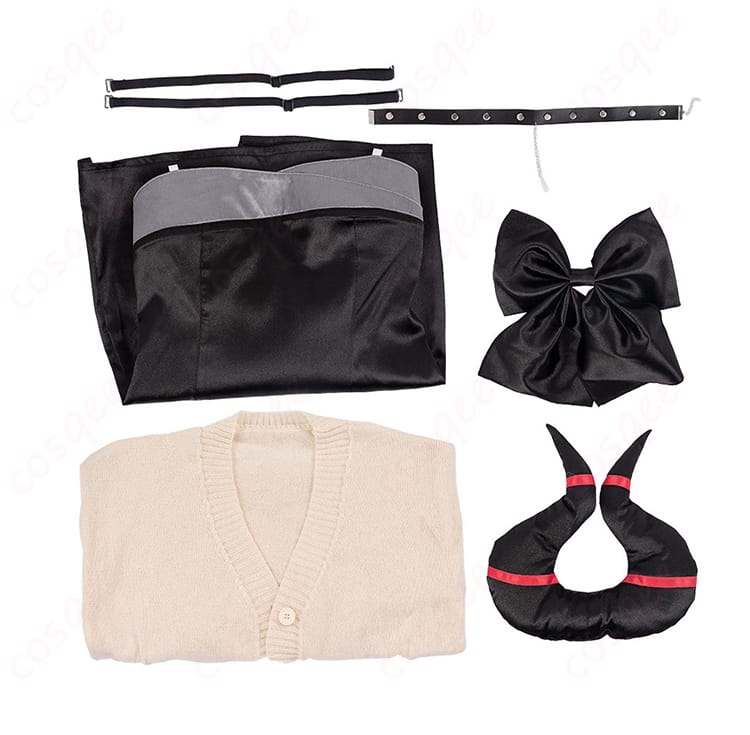 鬼方カヨコ コスプレ衣装のセット内容一式展示