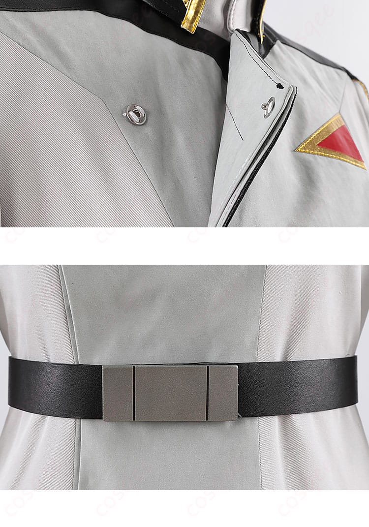 マリュー・ラミアス コスプレ衣装の衣領と腰帯装飾、細部まで忠実