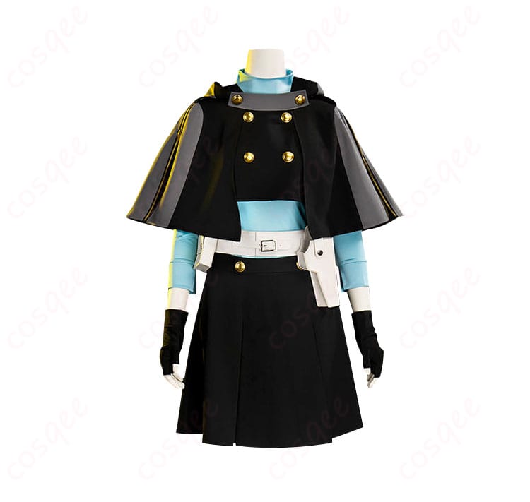 山岸風花 コスプレ衣装 新戦闘服 正面からの画像。キャラクターのディテールが忠実に再現されています。