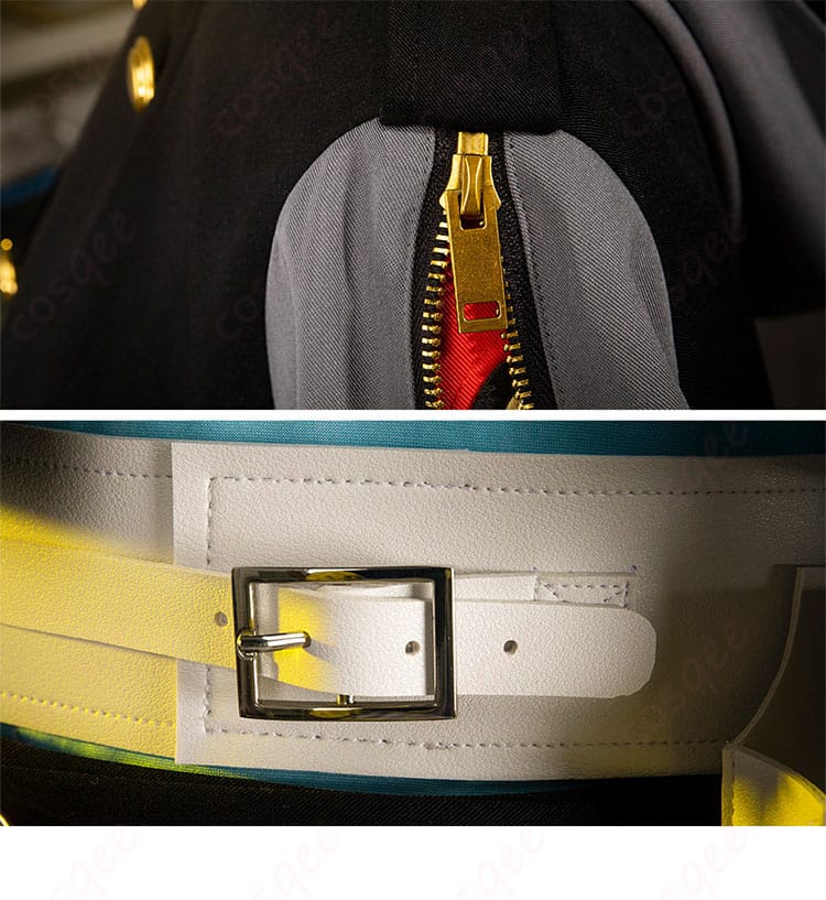 山岸風花 コスプレ衣装 新戦闘服 ベルトと肩袖の装飾ディテール。全体的なデザインが一層引き立ちます。