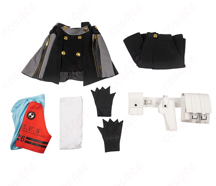 山岸風花 コスプレ衣装 新戦闘服 セット内容の全体像。コスプレのアイテムが揃った写真。