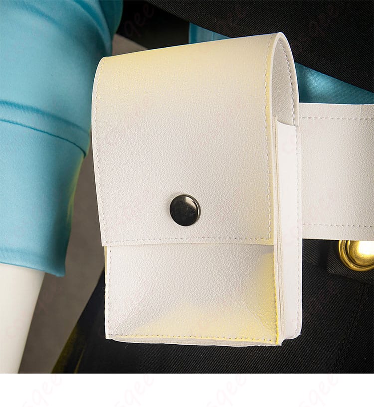 山岸風花 コスプレ衣装 新戦闘服 小さなバッグの装飾ディテール。細部まで忠実に再現。