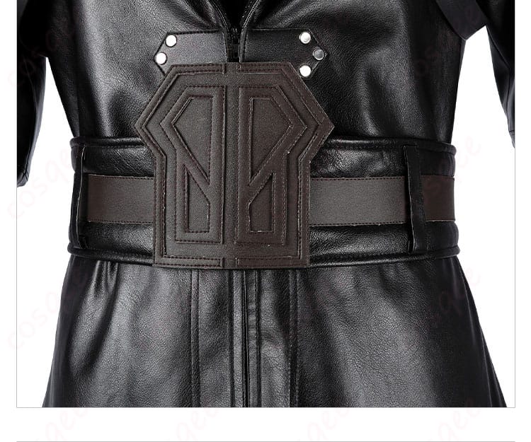 セフィロスコスプレ衣装の腰封正面装飾詳細