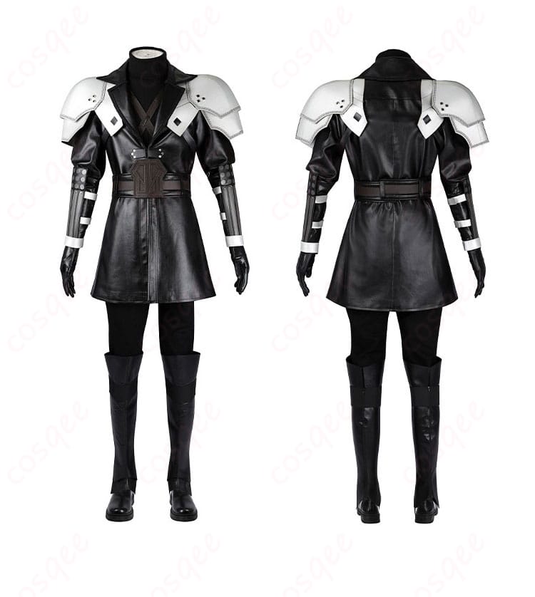 セフィロス少年期コスプレ衣装正面と背面の詳細画像