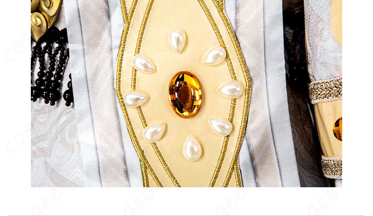 衣領の装飾ディテール画像、リリー・バリエルコスプレ衣装