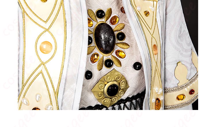 前胸の衣装装飾ディテール画像、コスプレ衣装のディテール