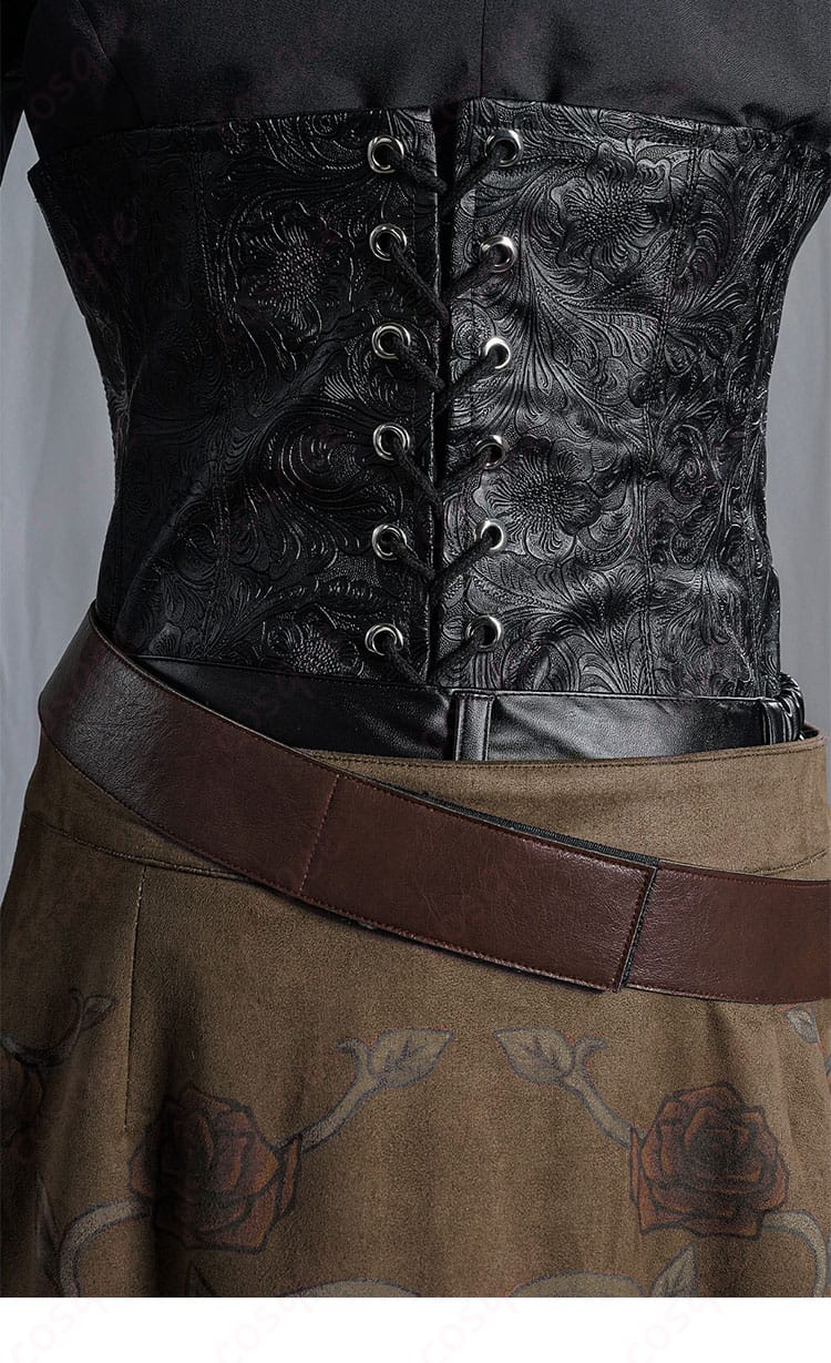 第五人格 バーメイド ブラックローズ コスプレ衣装 腰封装飾のディテール