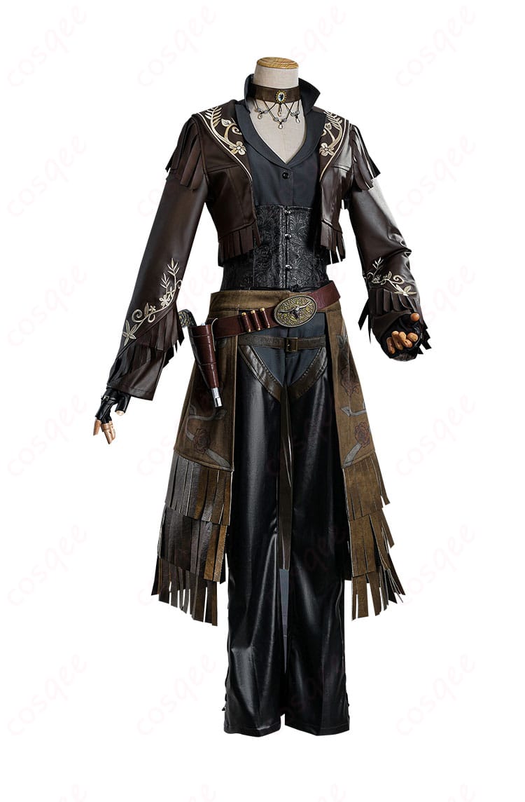 第五人格 バーメイド(デミ・バーボン) ブラックローズ コスプレ衣装 サイドビュー