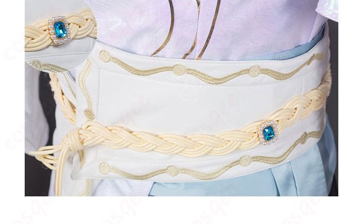 白黒無常(謝必安)のコスプレ衣装の腰封飾り、素晴らしいデザインと高級感。