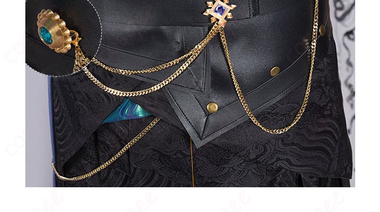 細部までこだわった白黒無常コスプレ衣装の腰封