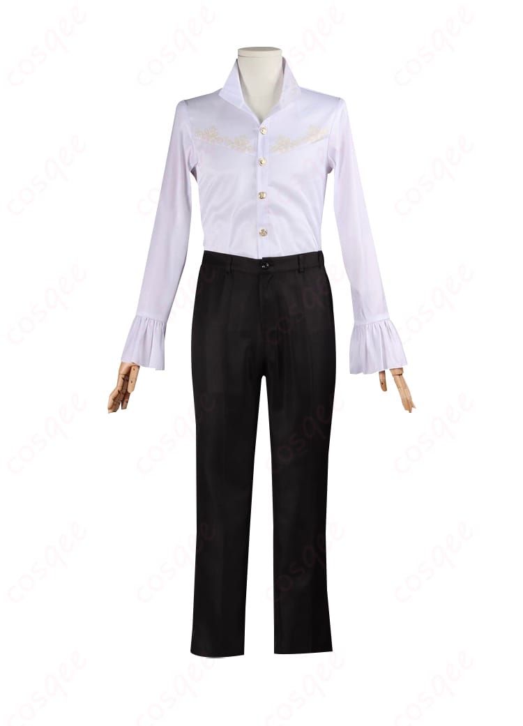 内搭白色シャツの正面ディテール、あんさんぶるスターズ!! コスプレ衣装 ギャンビット衣装