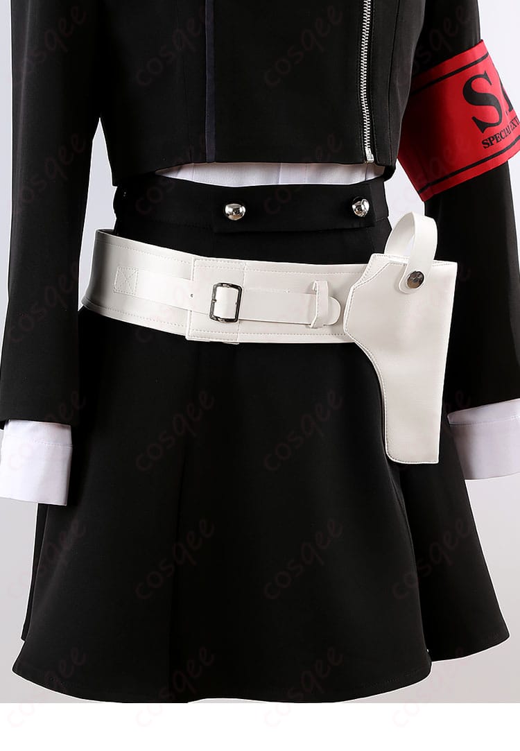 汐見琴音(ハム子)のコスプレ衣装の装飾ディテール画像、月光館学園制服の細かい部分。