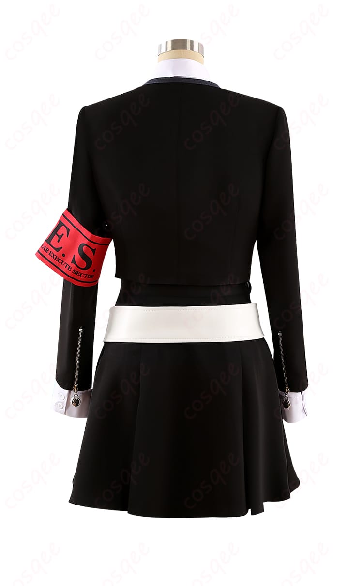 汐見琴音(ハム子)のコスプレ衣装背面の画像、月光館学園制服の背中のディテール。