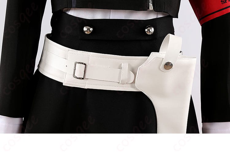 汐見琴音(ハム子)コスプレ衣装の腰帯装飾ディテール、月光館学園制服の特徴的なデザイン。