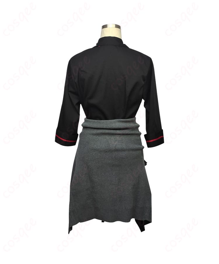 旗見エリカ コスプレ衣装背面のデザイン、『ブルアカ』ゲームの忠実再現。