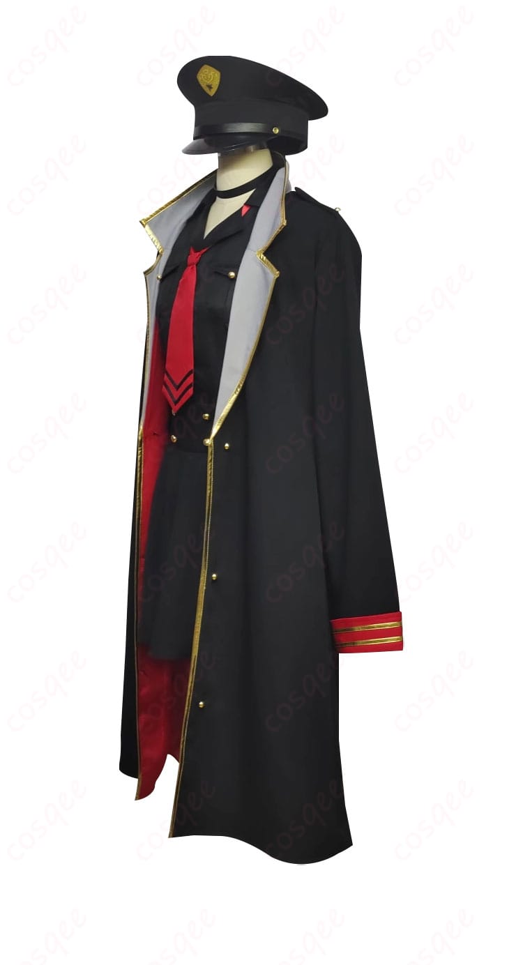 元宮チアキ コスプレ衣装 左側のディテール。スカートやシャツの細部が鮮明に見える画像。