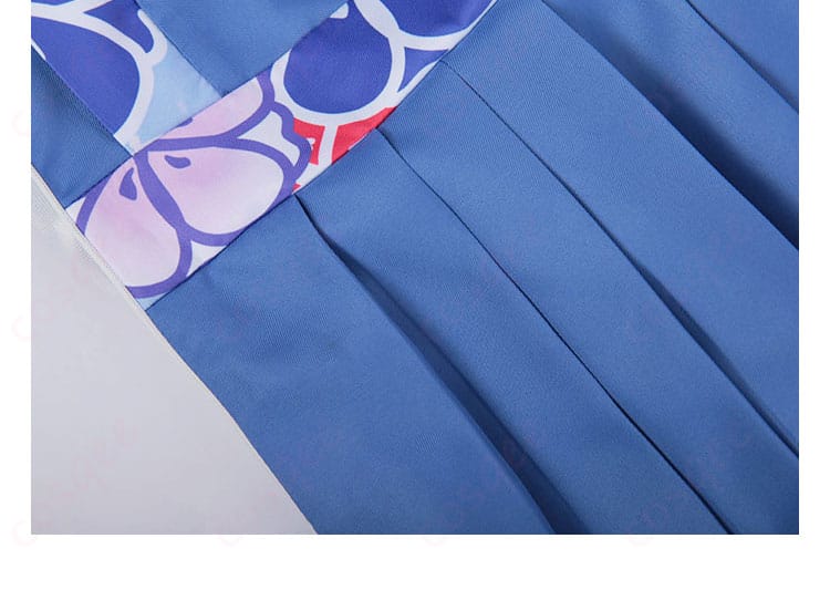 サラ・ダ・オディン コスプレ衣装 スカートの細部。細かいディテールと仕上げにこだわり。