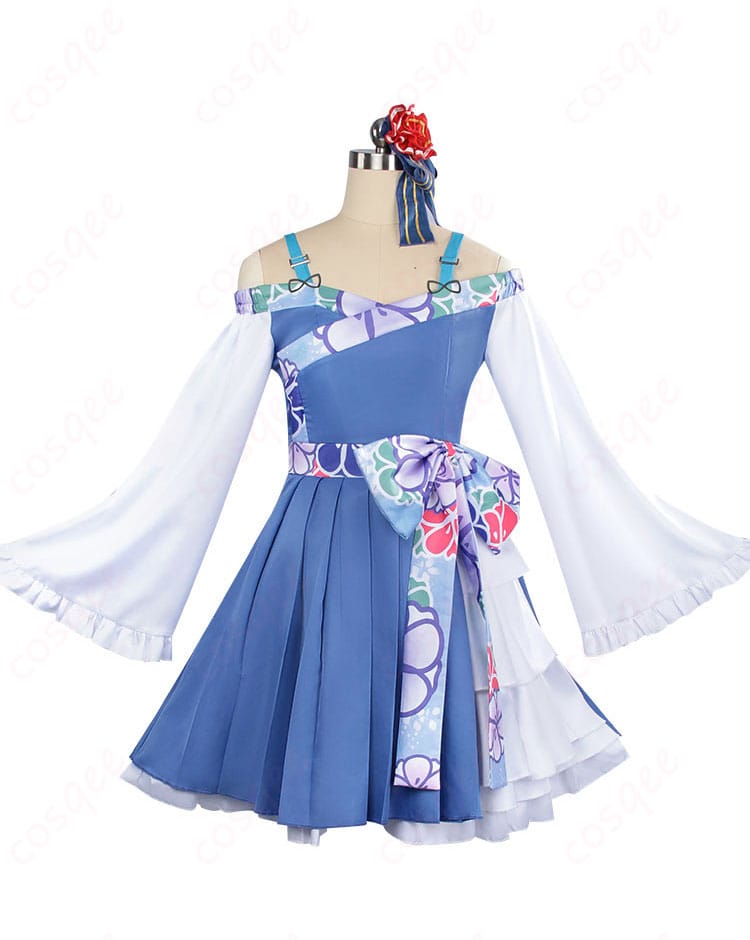 変人のサラダボウル サラ・ダ・オディン コスプレ衣装 正面画像。ワンピースデザインと細部まで再現されたキャラクター衣装。