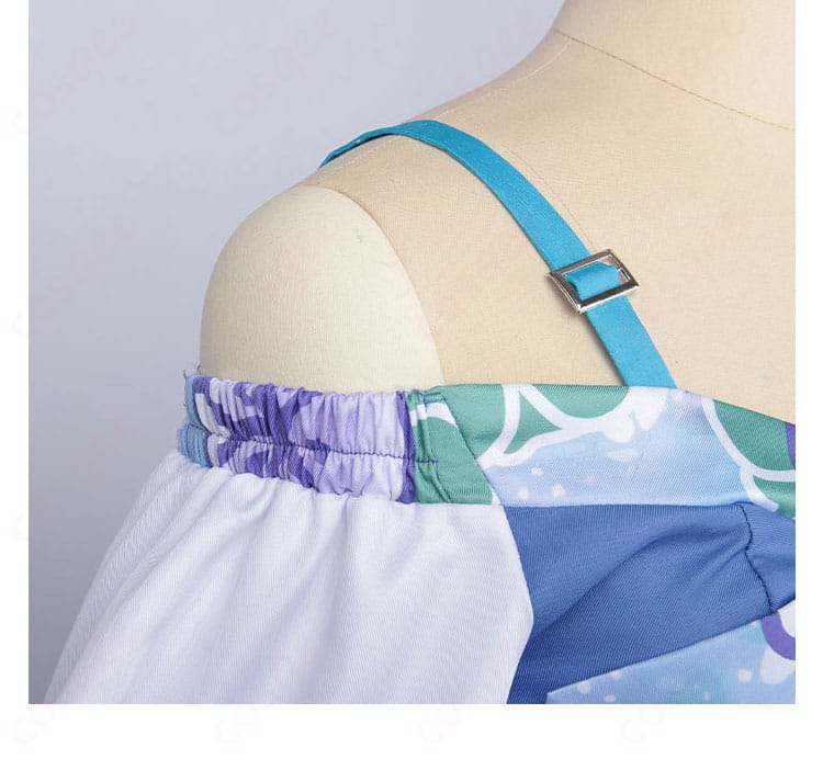 サラ・ダ・オディン コスプレ衣装 肩袖装飾のディテール。衣装の美しいラインと繊細なディテールを紹介。