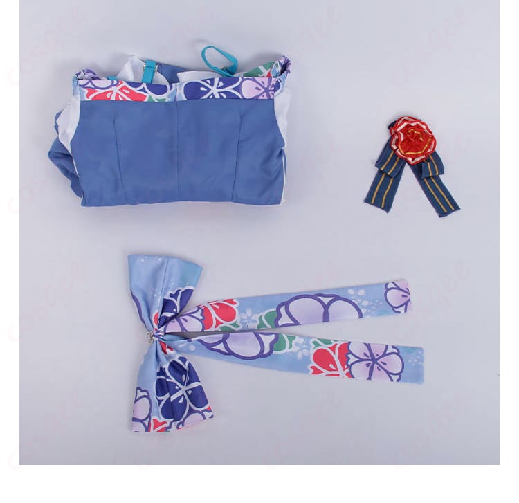 変人のサラダボウル サラ・ダ・オディン コスプレ衣装 セット内容画像。ワンピース、腰封、髪飾りが含まれるセット。