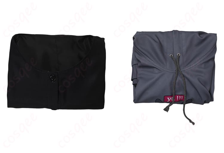 衣装に施されたオリジナルのアイコンやデザインの詳細。キャラクターのアイデンティティを表現。