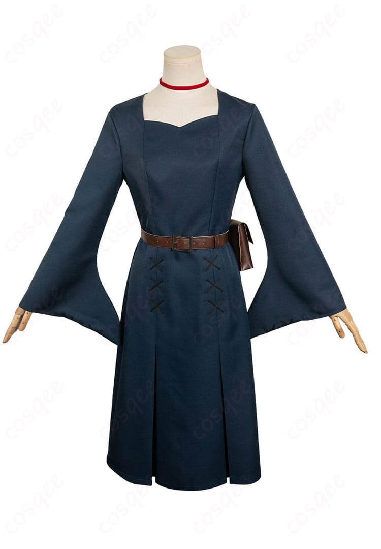 ダンジョン飯 マルシル・ドナトー コスプレ衣装の正面画像。魔術学校時代の特徴的なデザインを忠実に再現したコスプレ衣装。