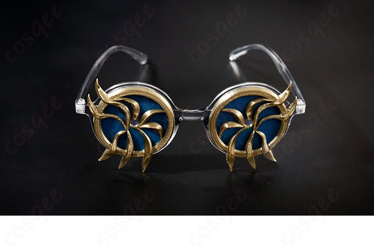 コスプレ衣装にぴったりの眼鏡のデザイン細部。エミリー・ダイアーを忠実に再現。